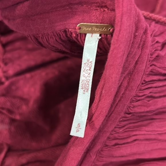Free People 100 Degrees Dress Boho Festival Coachella Open Back Red Berry - Picture 9 of 16